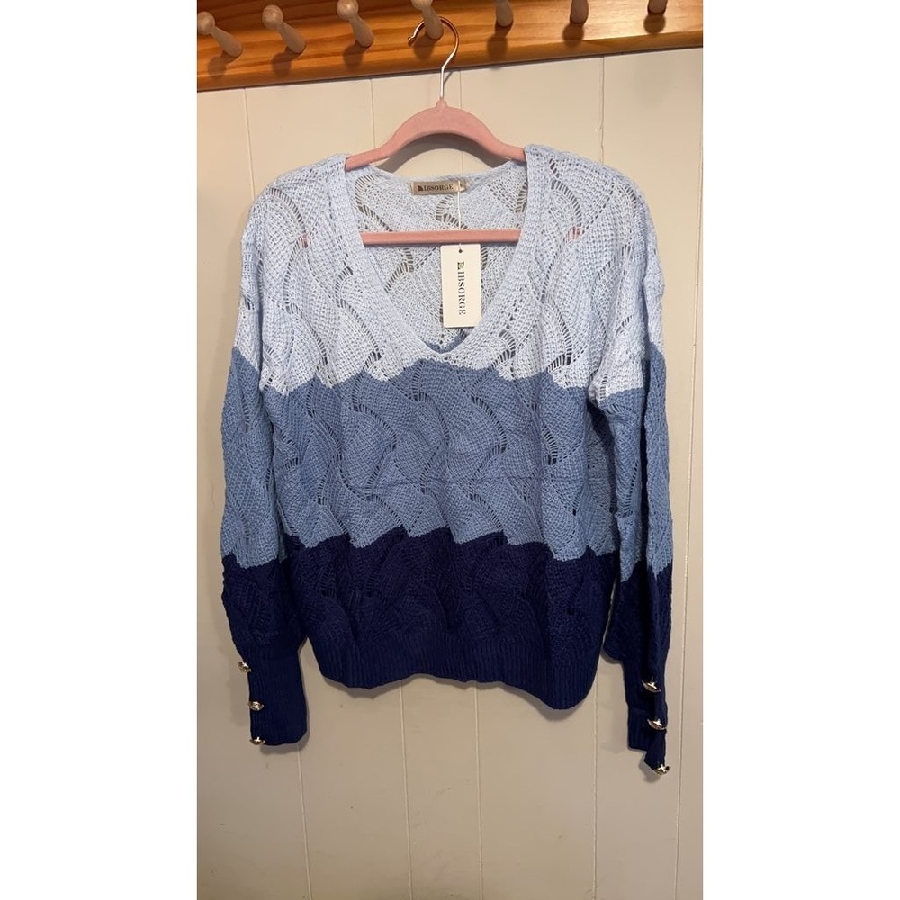 IBSORGE Women's Gradient Knit Sweater